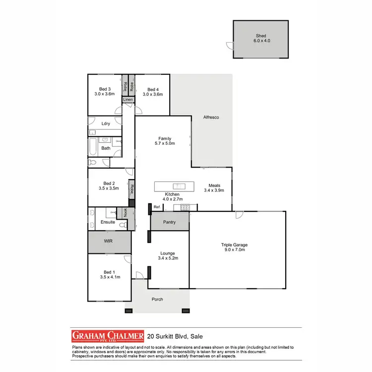 Floorplan of Homely house listing, 20 Surkitt Boulevard, Sale VIC 3850