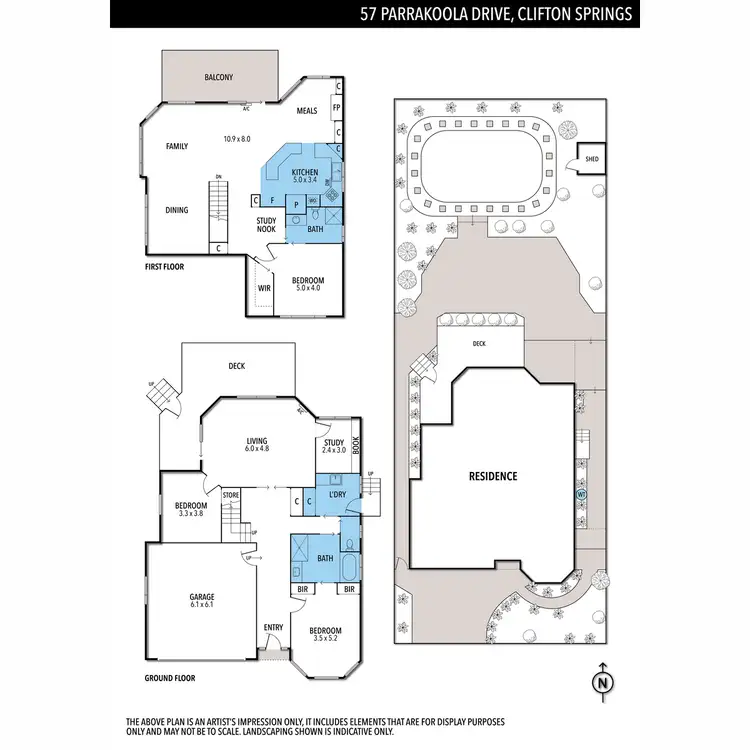 Floorplan of Homely house listing, 57 Parrakoola Drive, Clifton Springs VIC 3222