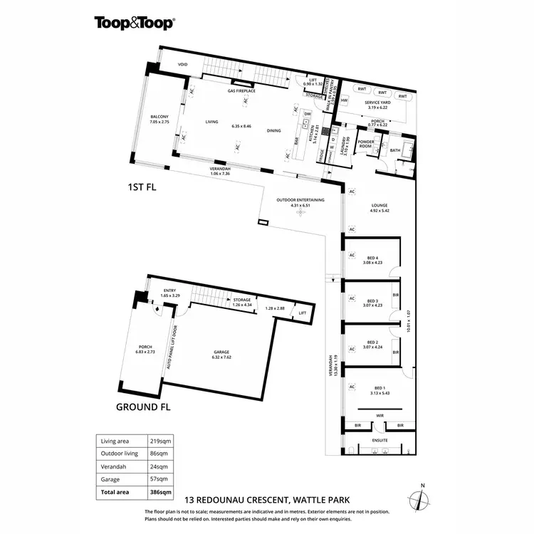 Floorplan of Homely house listing, 13 Redounau Crescent, Wattle Park SA 5066