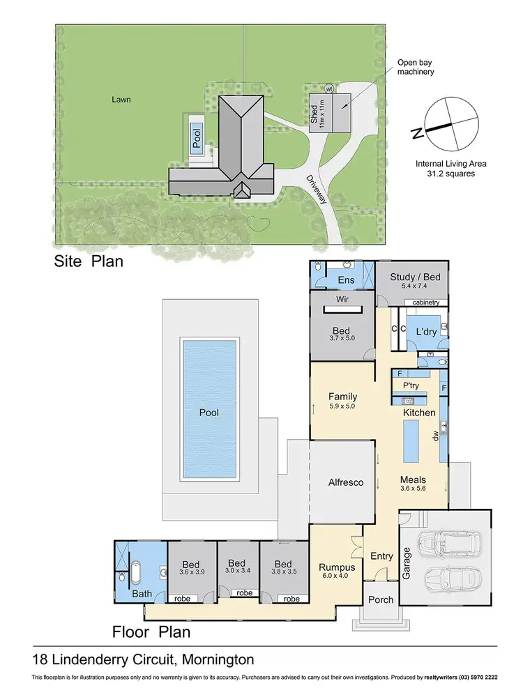Floorplan of Homely house listing, 18 Lindenderry Circuit, Mornington VIC 3931