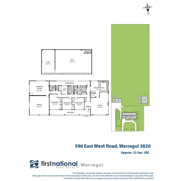 Floorplan of Homely house listing, 596 East West Road, Warragul VIC 3820