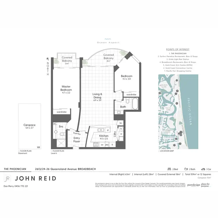 Floorplan of Homely apartment listing, 2613/24 Queensland Avenue, Broadbeach QLD 4218