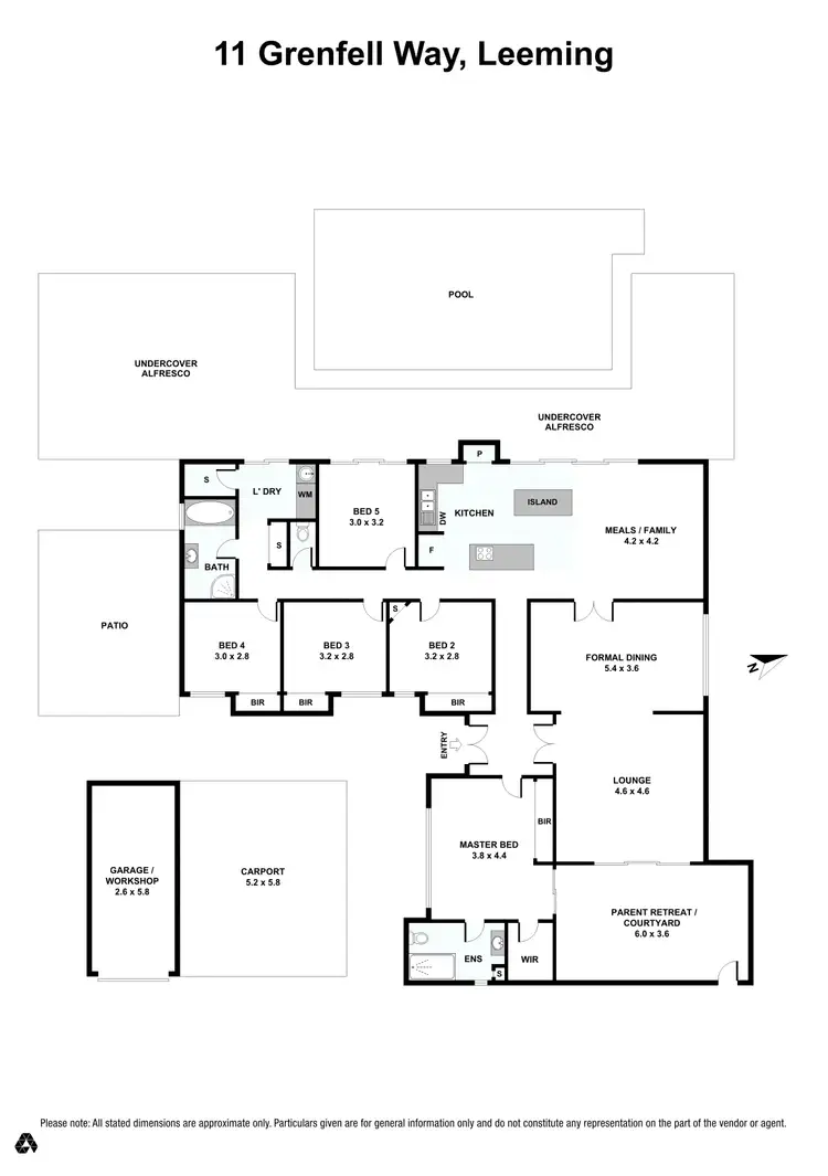 Floorplan of Homely house listing, 11 Grenfell Way, Leeming WA 6149