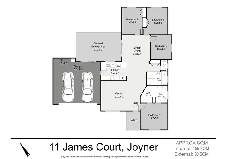 Floorplan of Homely house listing, 11 James Court, Joyner QLD 4500