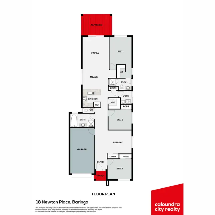 Floorplan of Homely house listing, 18 Newton Place, Baringa QLD 4551