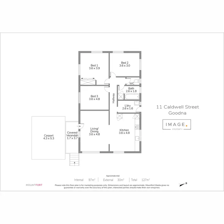 Floorplan of Homely house listing, 11 Caldwell Street, Goodna QLD 4300