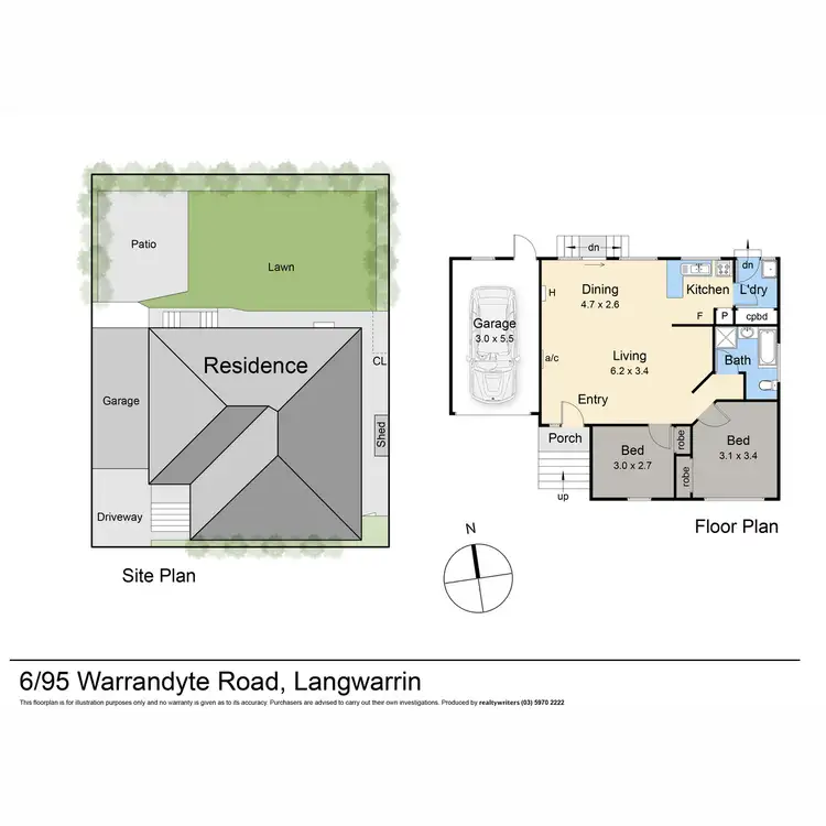 Floorplan of Homely unit listing, 6/95 Warrandyte Road, Langwarrin VIC 3910