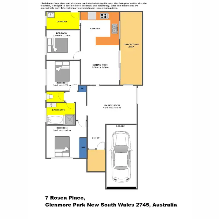 Floorplan of Homely house listing, 7 Rosea Place, Glenmore Park NSW 2745