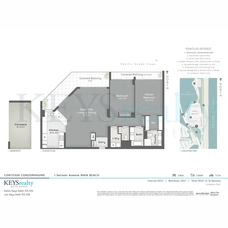 Floorplan of Homely apartment listing, 192/1 Serisier Avenue, Main Beach QLD 4217