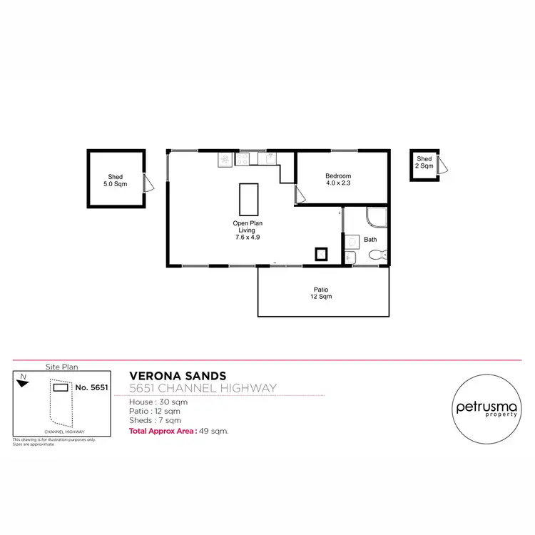 Floorplan of Homely other listing, 5651 Channel Highway, Verona Sands TAS 7112