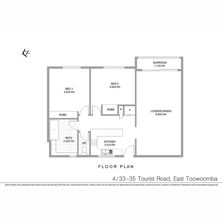 Floorplan of Homely unit listing, 4/33-35 Tourist Road, East Toowoomba QLD 4350