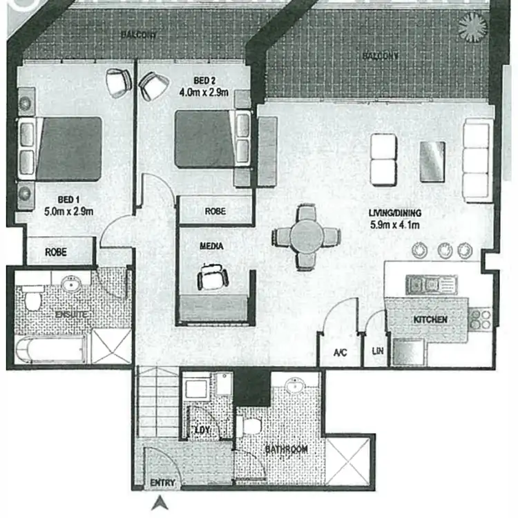 Floorplan of Homely apartment listing, 301/9 Crystal Street, Waterloo NSW 2017