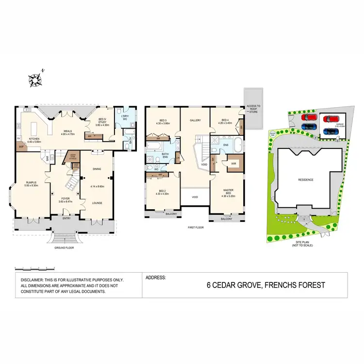 Floorplan of Homely house listing, 6 Cedar Grove, Frenchs Forest NSW 2086