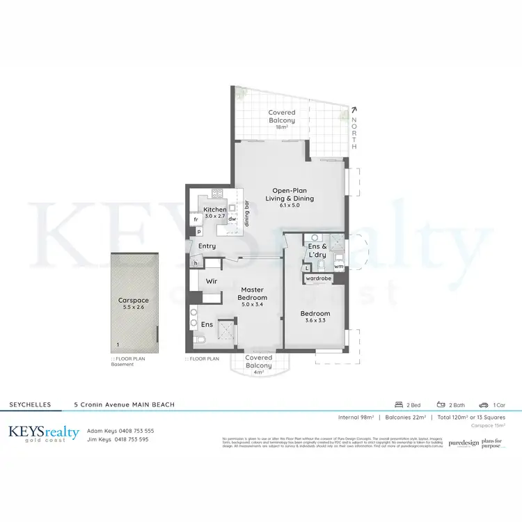 Floorplan of Homely apartment listing, 11/5-7 Cronin Avenue, Main Beach QLD 4217