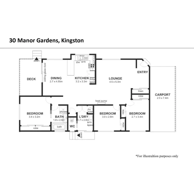 Floorplan of Homely house listing, 30 Manor Gardens, Kingston TAS 7050