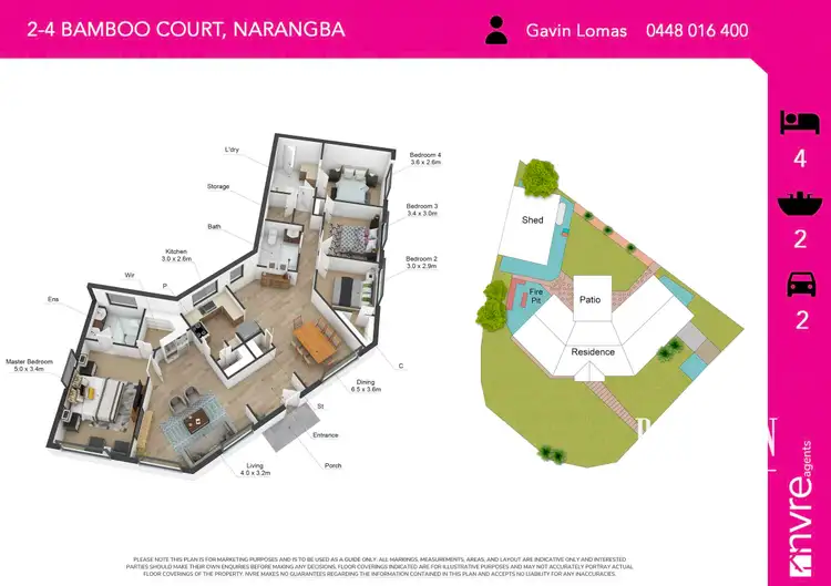 Floorplan of Homely house listing, 2-4 Bamboo Court, Narangba QLD 4504