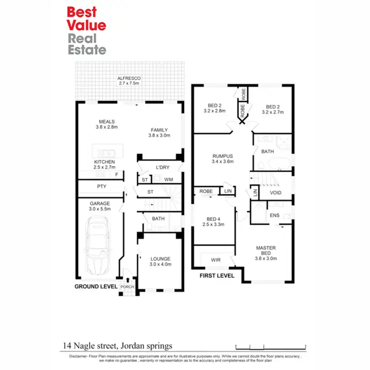 Floorplan of Homely house listing, 14 Nagle Street, Jordan Springs NSW 2747