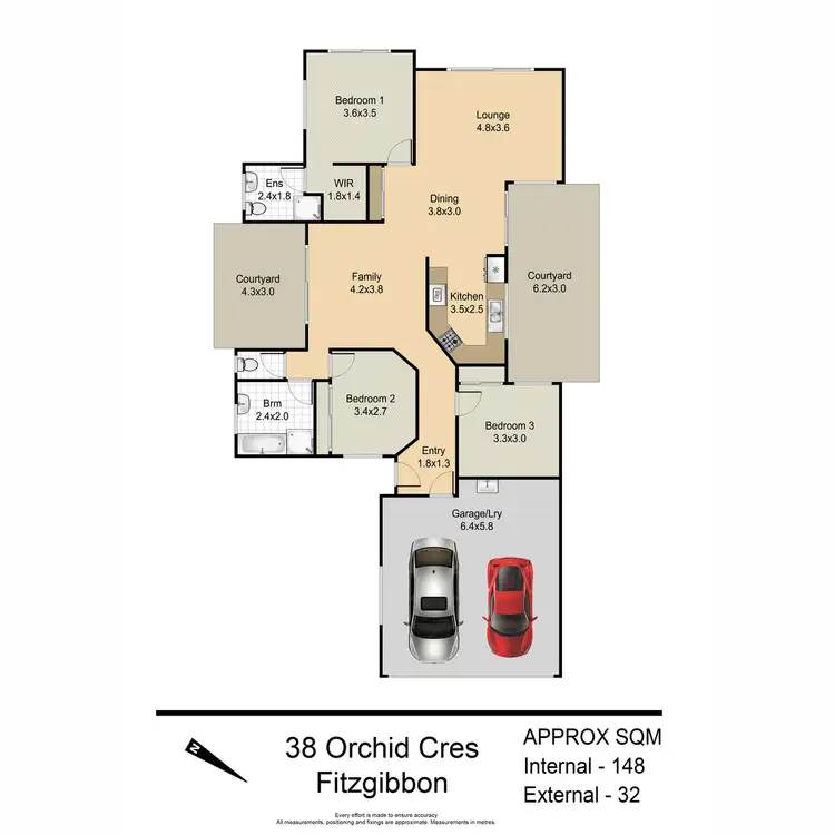Floorplan of Homely house listing, 38 Orchid Crescent, Fitzgibbon QLD 4018