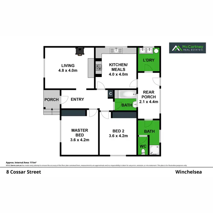Floorplan of Homely house listing, 8 Cossar Street, Winchelsea VIC 3241