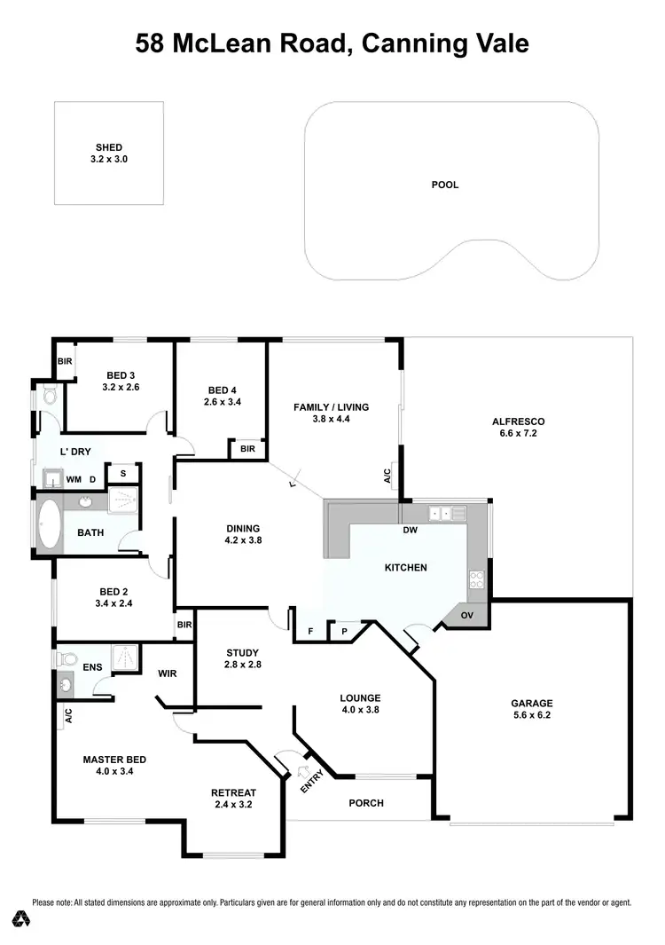 Floorplan of Homely house listing, 58 McLean Road, Canning Vale WA 6155