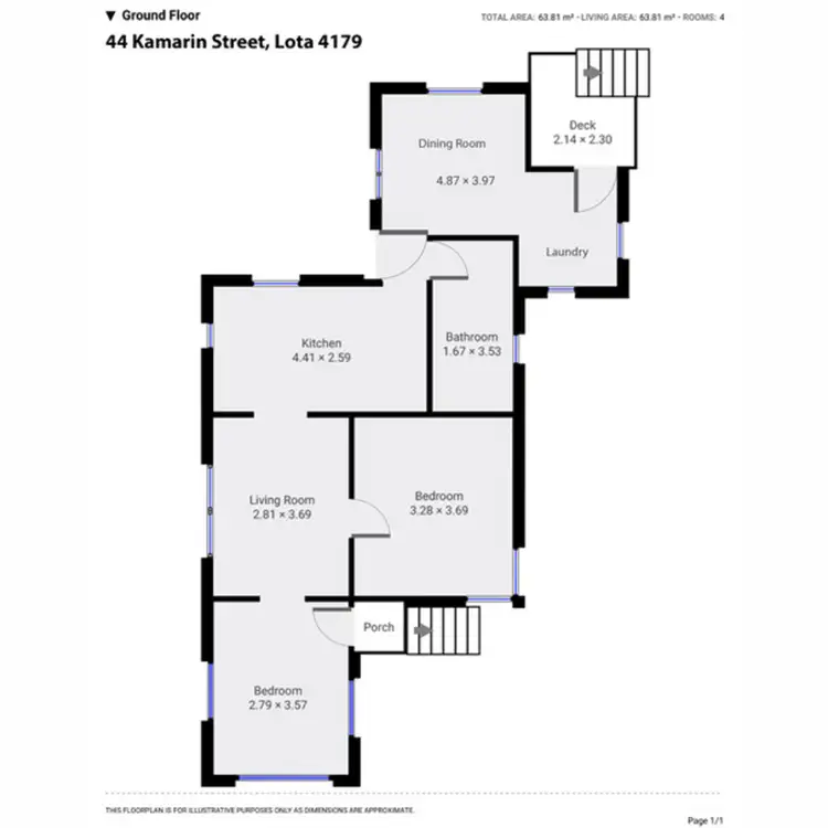 Floorplan of Homely house listing, 44 Kamarin Street, Manly West QLD 4179