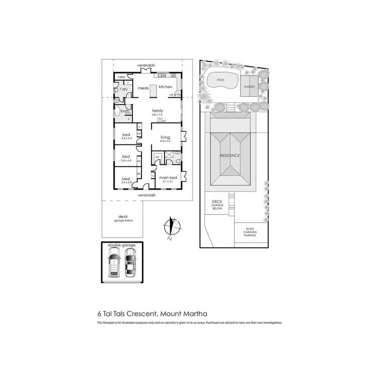 Floorplan of Homely house listing, 6 Tal Tals Crescent, Mount Martha VIC 3934