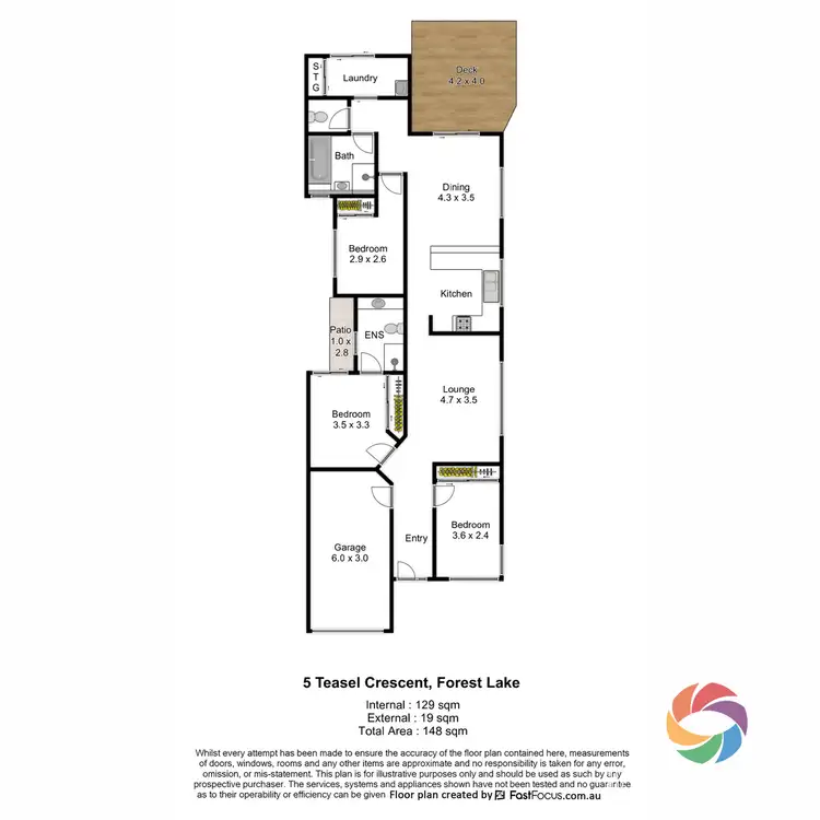 Floorplan of Homely house listing, 5 Teasel Crescent, Forest Lake QLD 4078