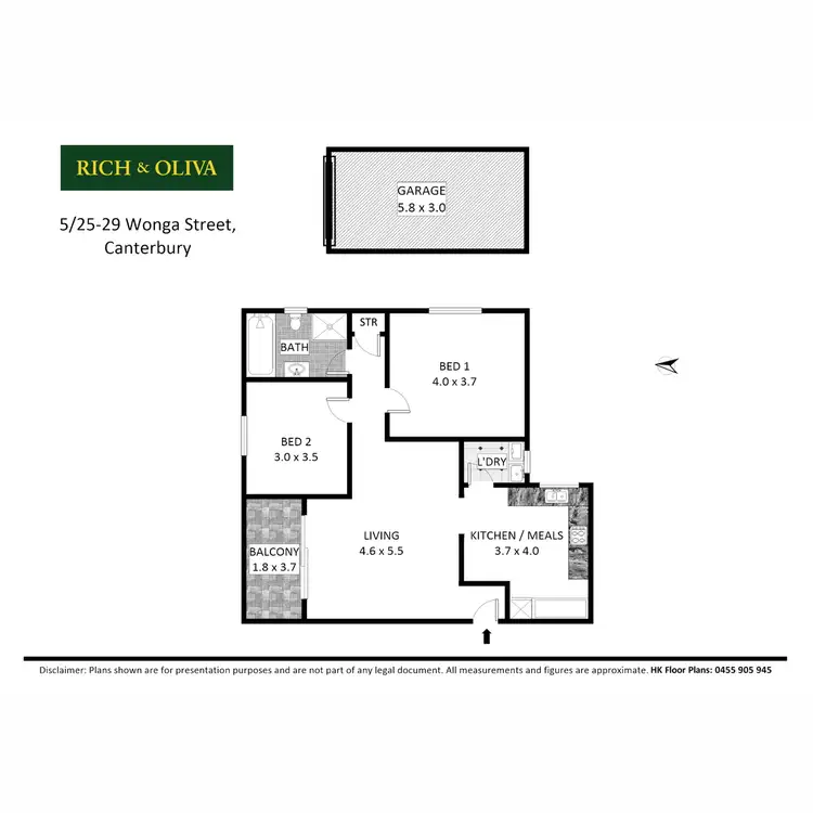 Floorplan of Homely apartment listing, 5/25 Wonga Street, Canterbury NSW 2193