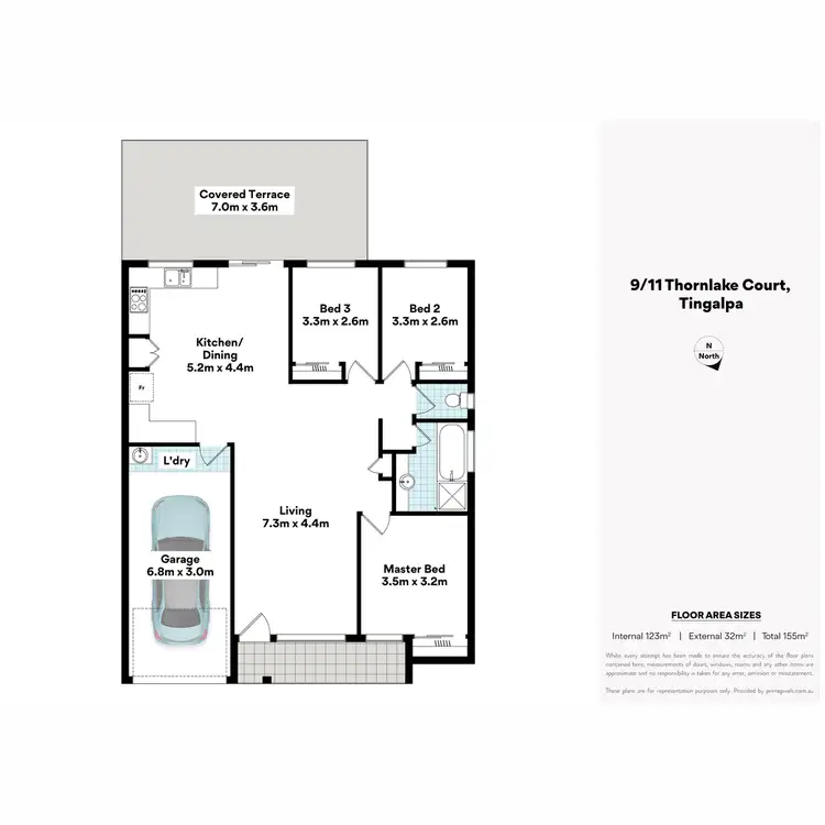 Floorplan of Homely townhouse listing, 9/11 Thornlake Court, Tingalpa QLD 4173