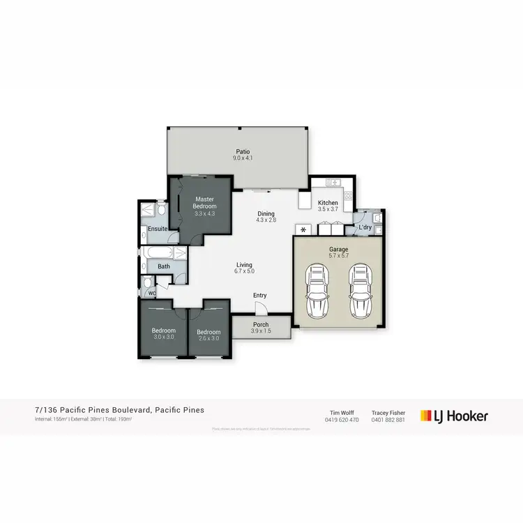 Floorplan of Homely villa listing, 7/136 Pacific Pines Boulevard, Pacific Pines QLD 4211