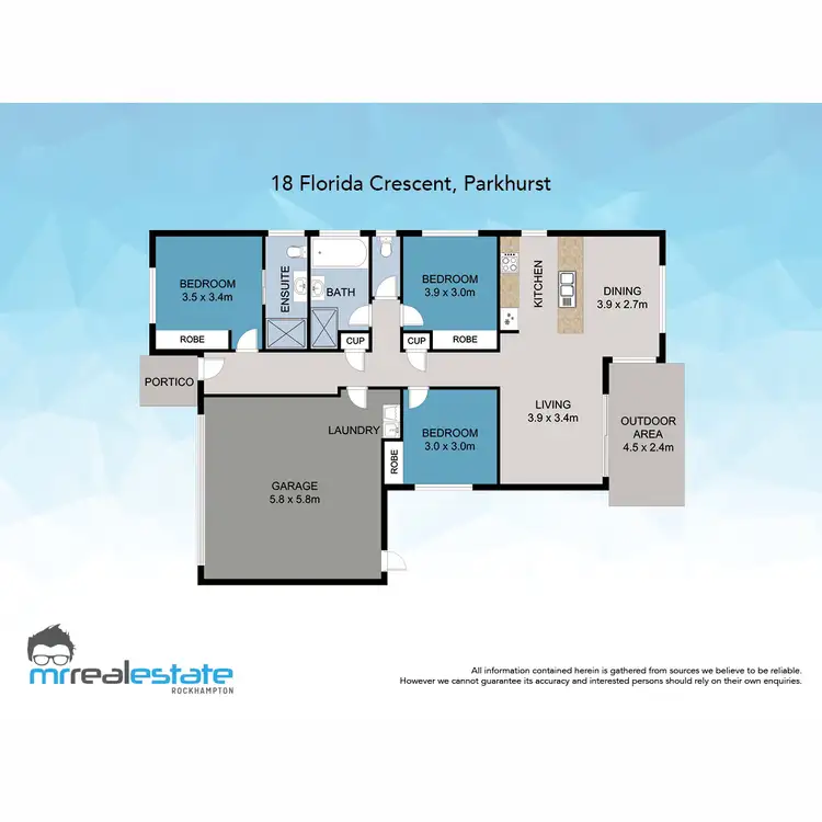 Floorplan of Homely house listing, 18 Florida Crescent, Parkhurst QLD 4702