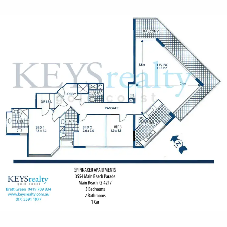 Floorplan of Homely apartment listing, 60/3554 Main Beach Parade, Main Beach QLD 4217