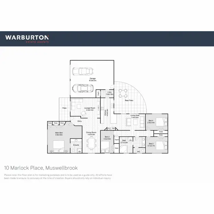 Floorplan of Homely house listing, 10 Marlock Place, Muswellbrook NSW 2333