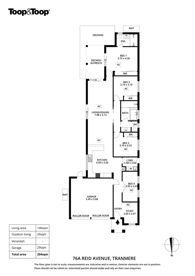Floorplan of Homely house listing, 76A Reid Avenue, Tranmere SA 5073