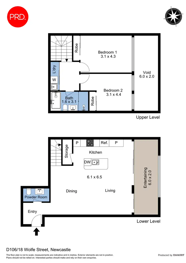 Floorplan of Homely apartment listing, D106/18 Wolfe Street, Newcastle NSW 2300