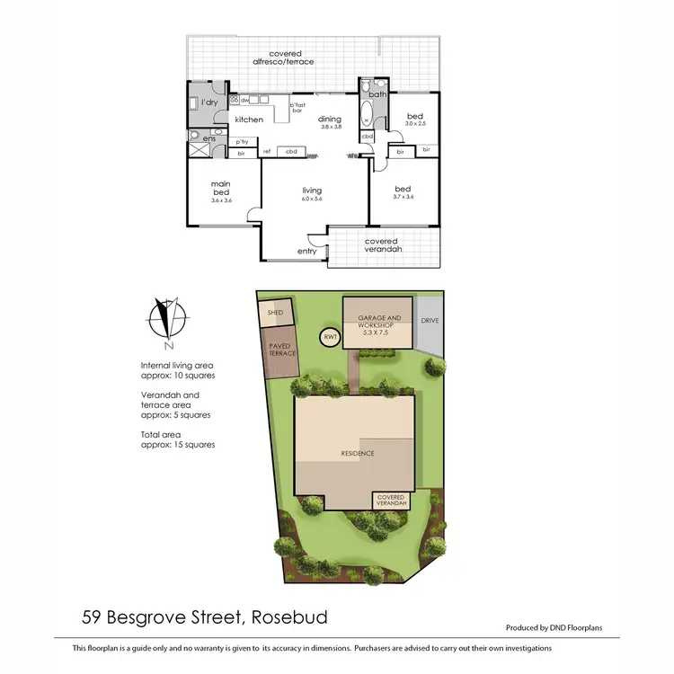 Floorplan of Homely house listing, 59 Besgrove Street, Rosebud VIC 3939