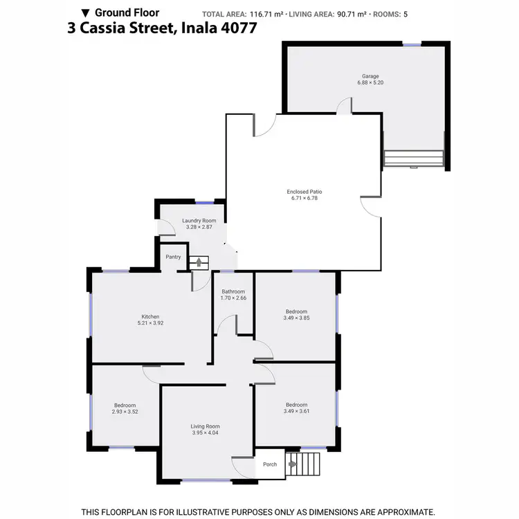 Floorplan of Homely house listing, 3 Cassia Street, Inala QLD 4077