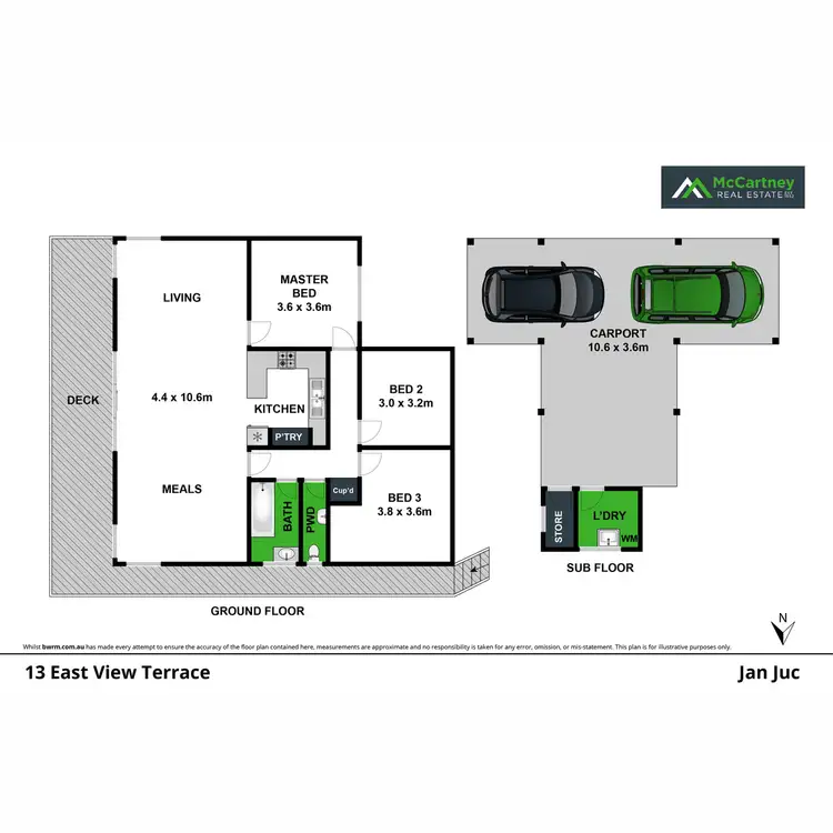 Floorplan of Homely house listing, 13 East View Terrace, Jan Juc VIC 3228