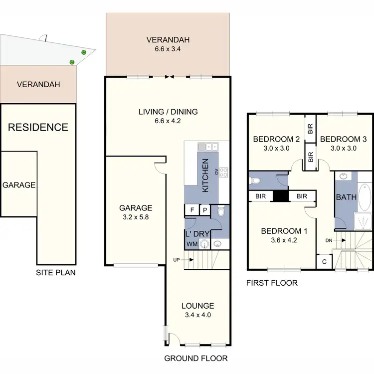 Floorplan of Homely townhouse listing, 3/45 Belair Avenue, Glenroy VIC 3046
