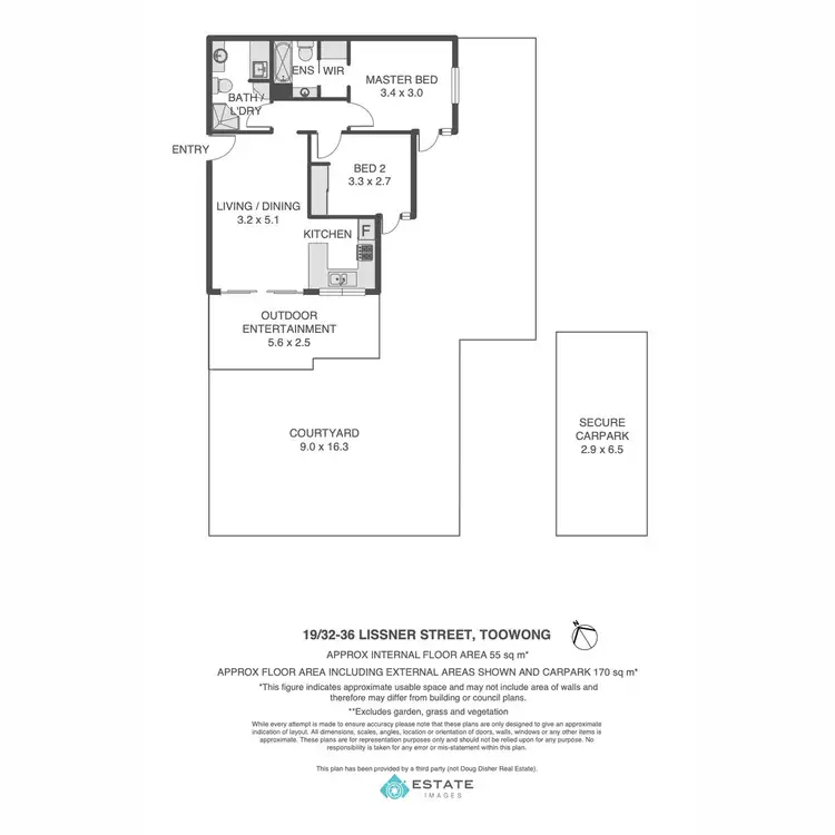 Floorplan of Homely unit listing, 19/32-36 Lissner Street, Toowong QLD 4066