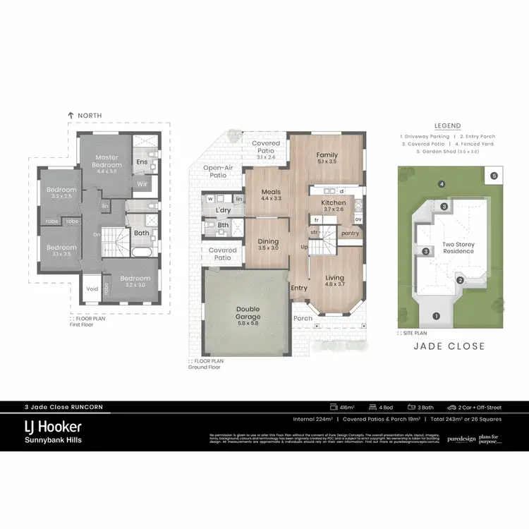 Floorplan of Homely house listing, 3 Jade Close, Runcorn QLD 4113