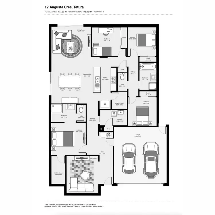 Floorplan of Homely house listing, 17 Augusta Crescent, Tatura VIC 3616