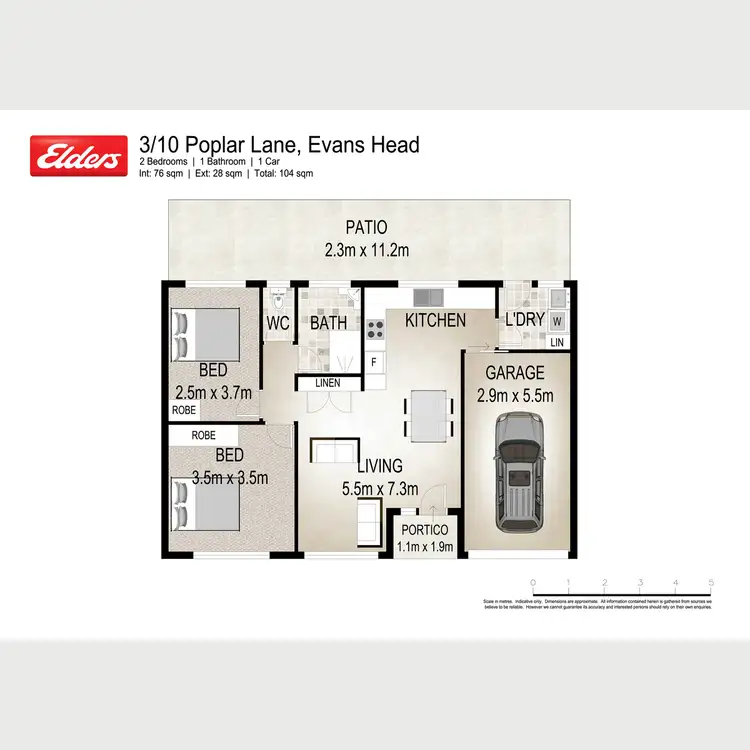 Floorplan of Homely unit listing, 3/10 Poplar Lane, Evans Head NSW 2473