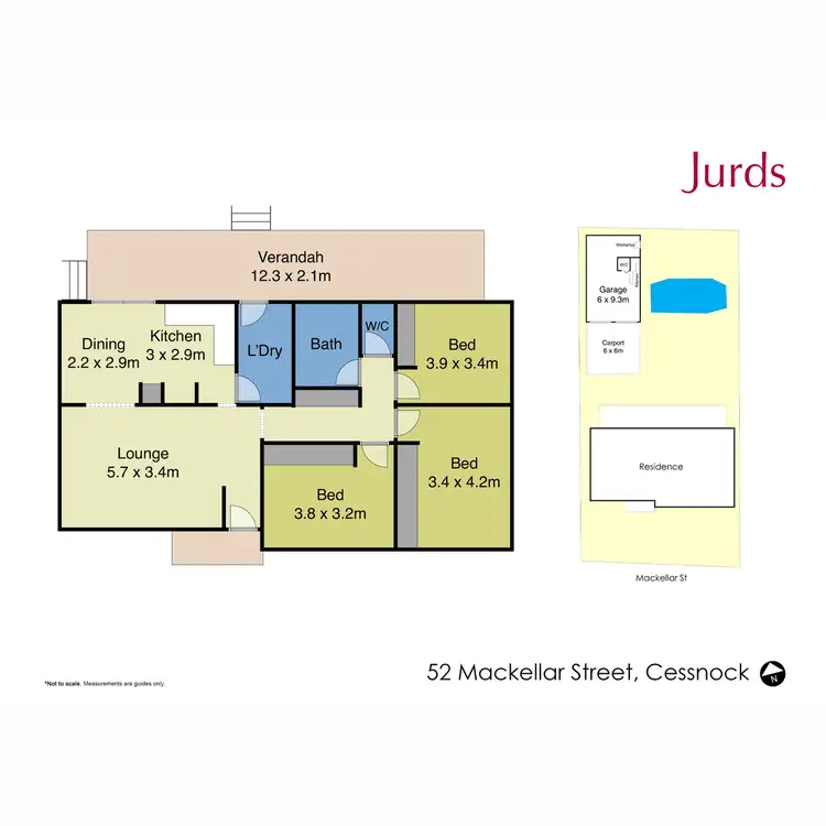 Floorplan of Homely house listing, 52 Mackellar Street, Cessnock NSW 2325