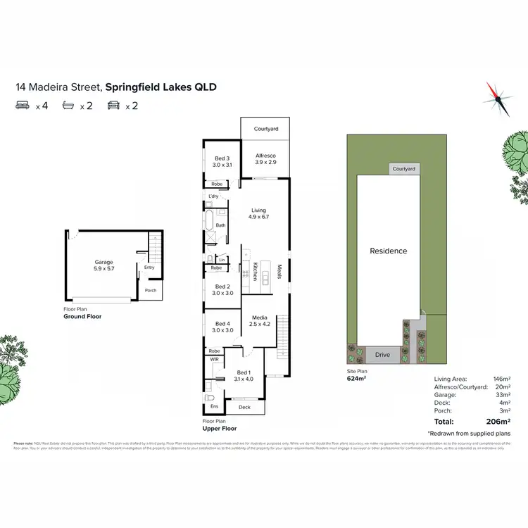 Floorplan of Homely house listing, 14 Madeira Street, Springfield Lakes QLD 4300