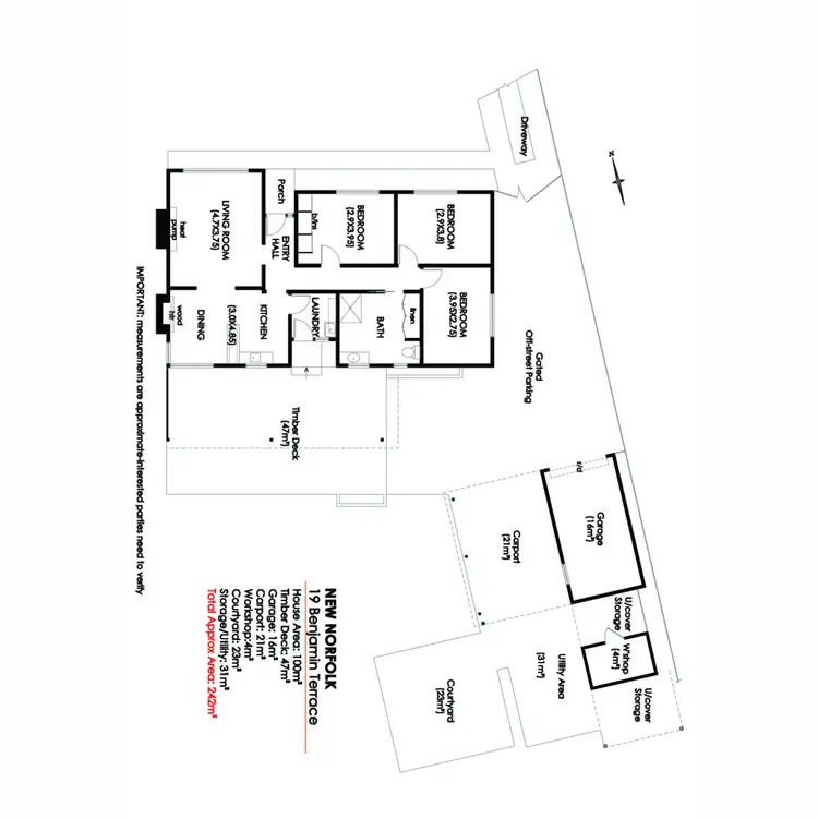 Floorplan of Homely house listing, 19 Benjamin Terrace, New Norfolk TAS 7140