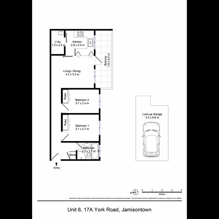Floorplan of Homely apartment listing, 6/21 York Road, Jamisontown NSW 2750