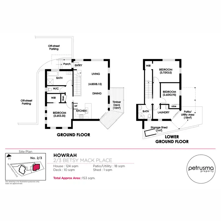 Floorplan of Homely unit listing, 2/3 Betsy Mack Place, Howrah TAS 7018