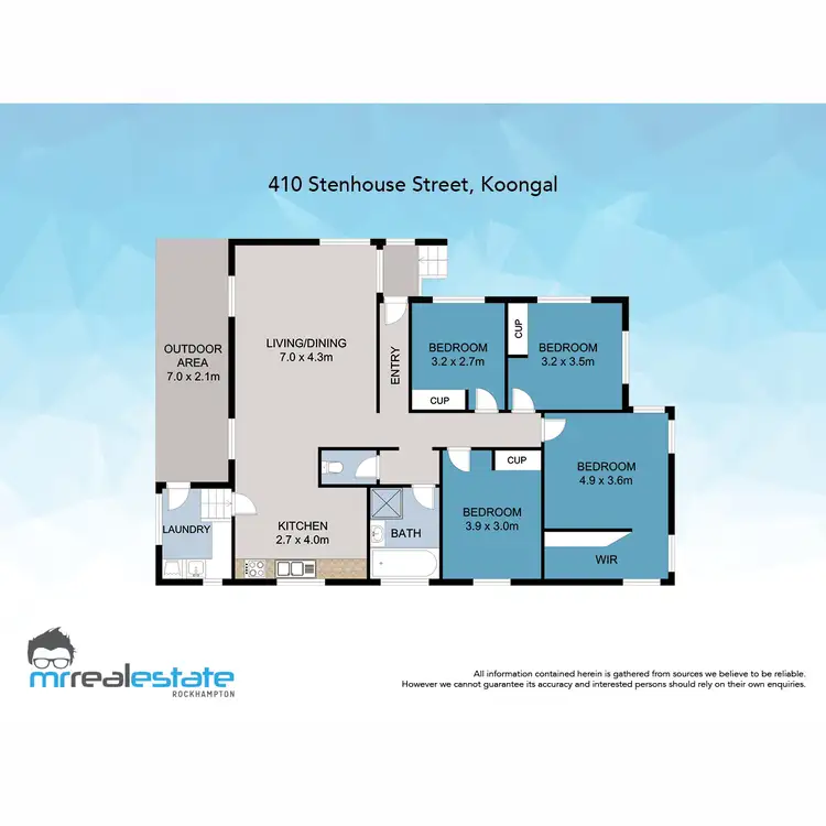 Floorplan of Homely house listing, 410 Stenhouse Street, Koongal QLD 4701