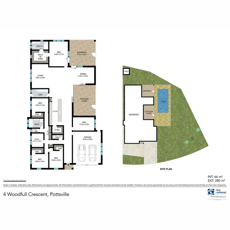 Floorplan of Homely house listing, 4 Woodfull Crescent, Pottsville NSW 2489